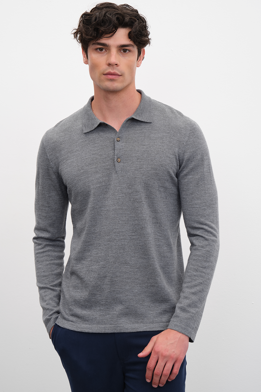 Polo Neck Lightweight Merino Sweater