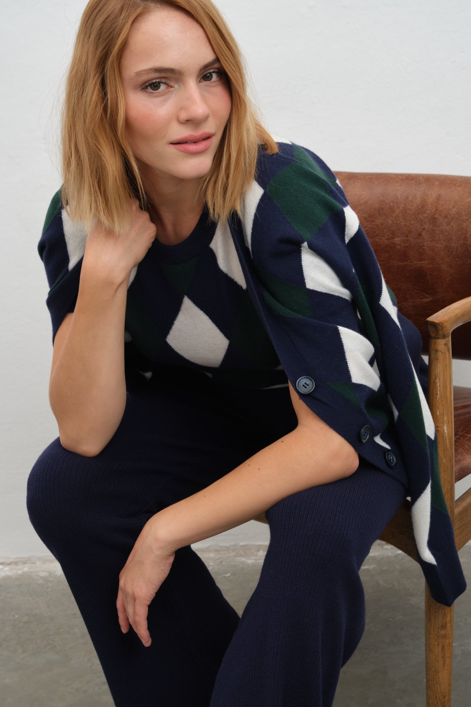 Merino Diamond Cardigan
