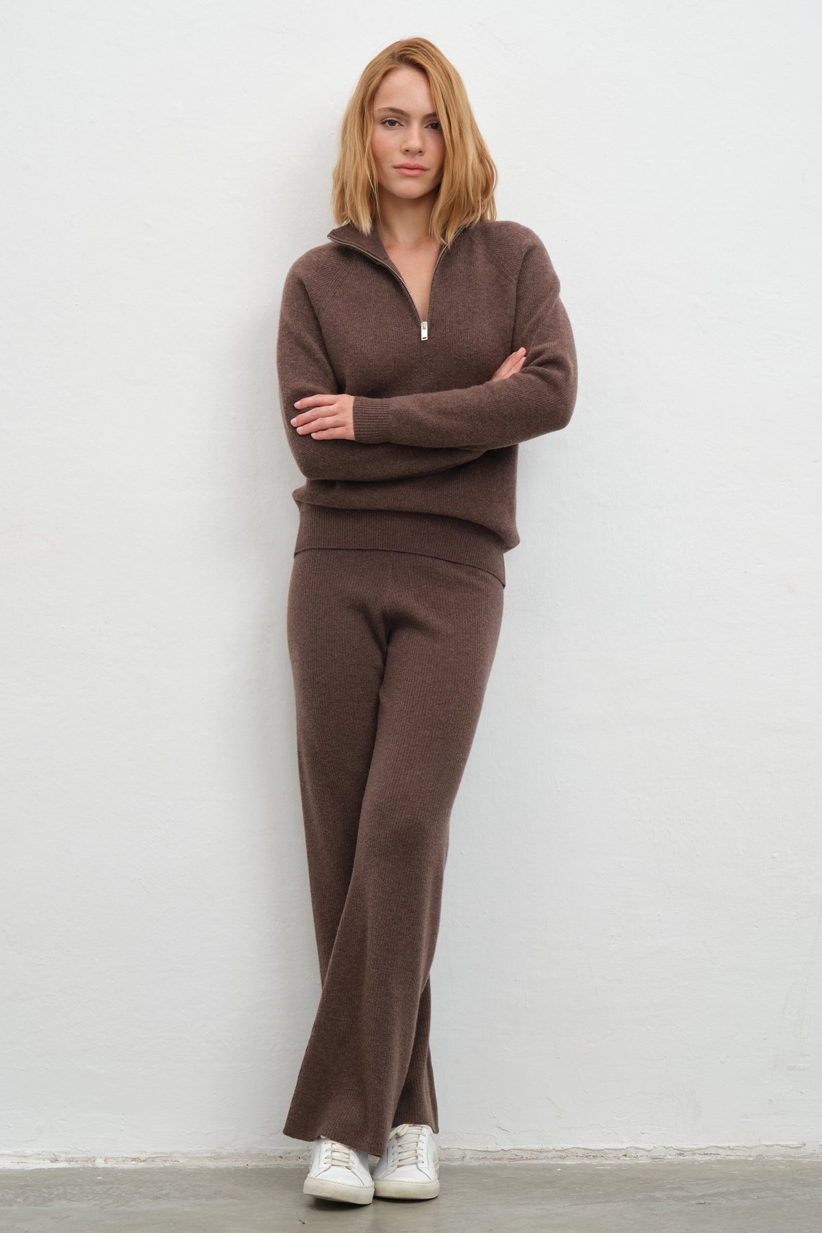 Merino Ribbed Wide-Leg Pants