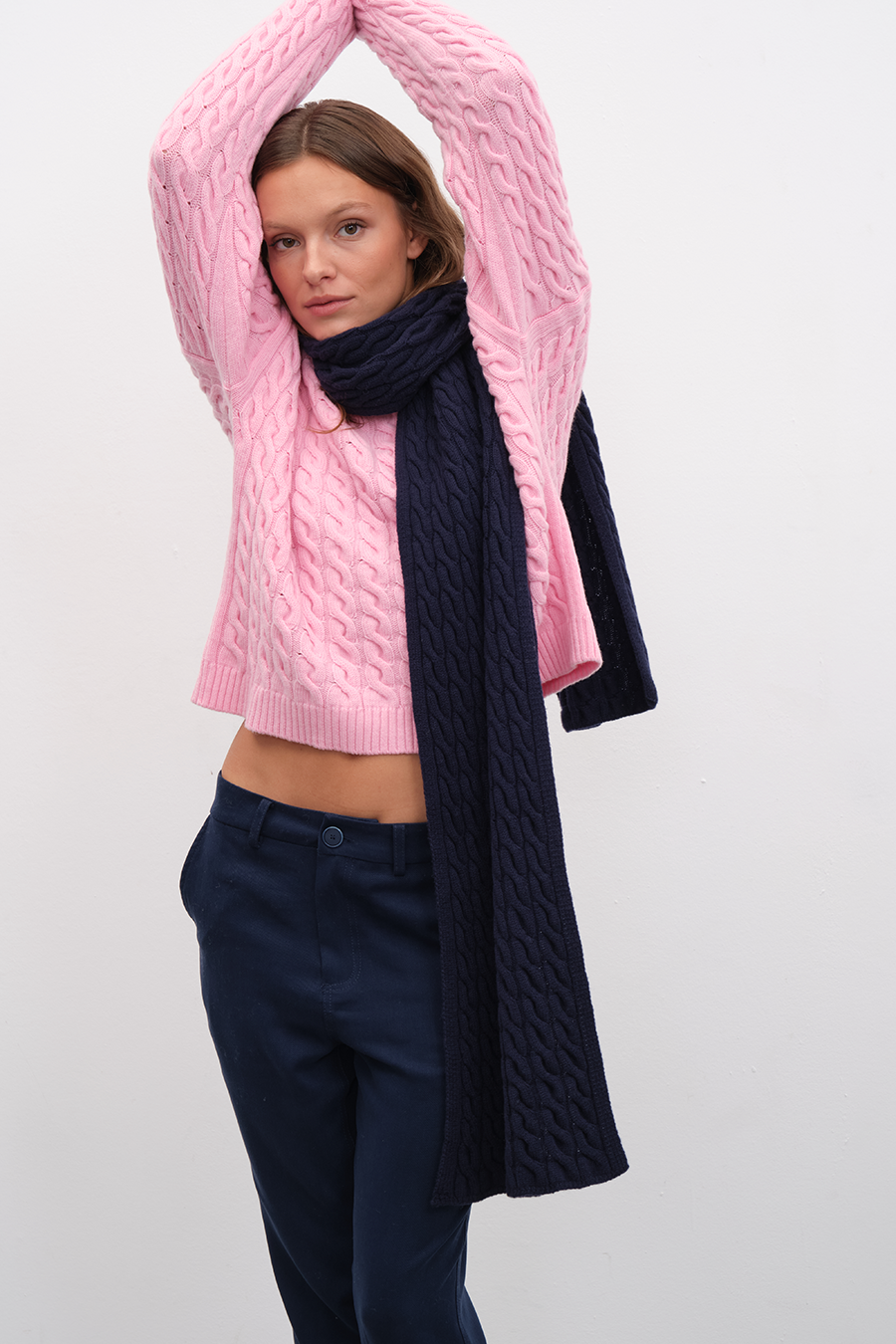 Cable Knit Merino Scarf