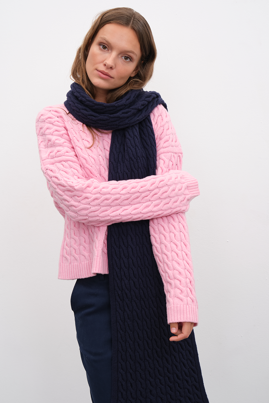 Cable Knit Merino Scarf