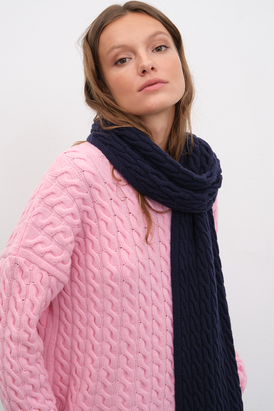 Cable Knit Merino Scarf