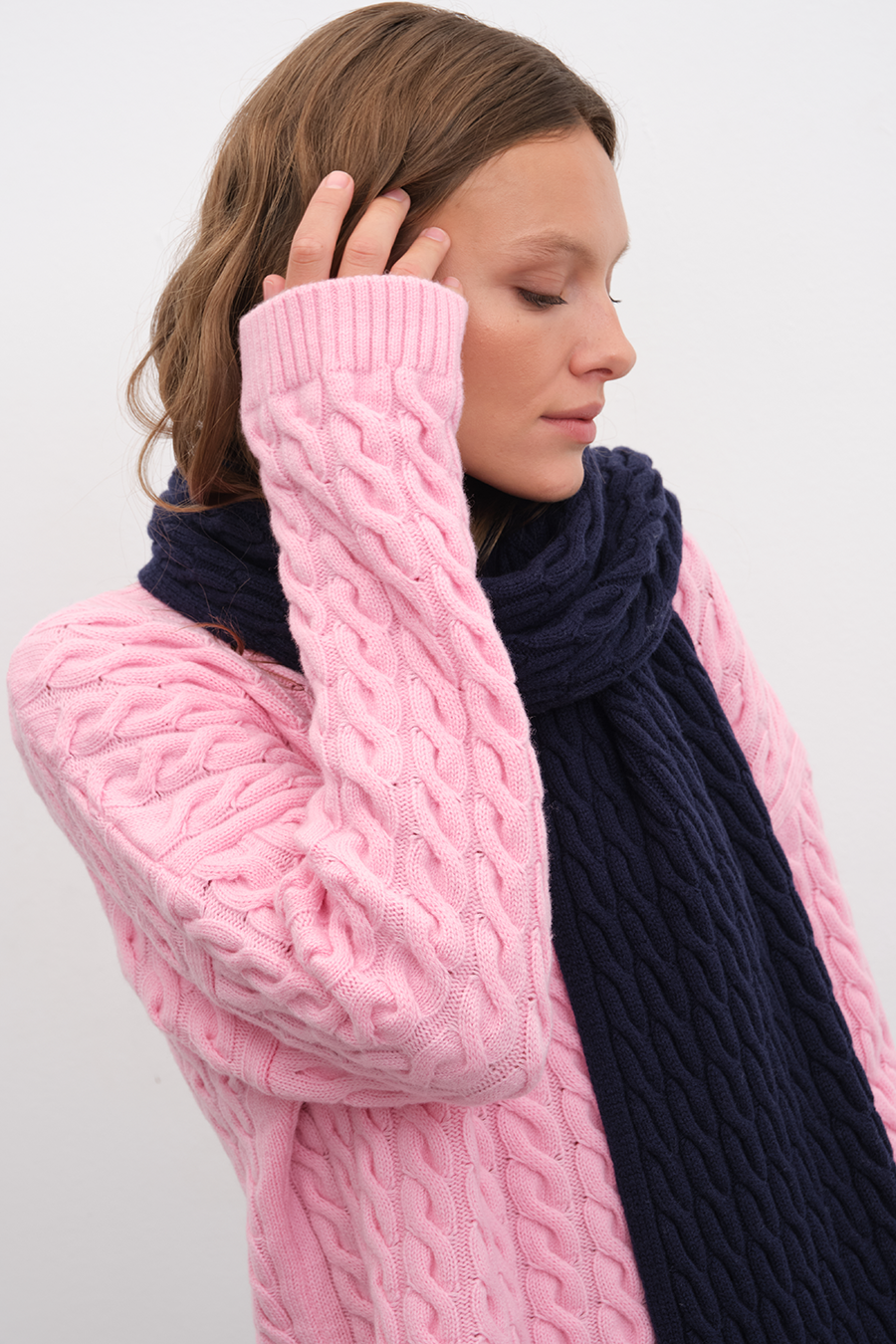 Cable Knit Merino Scarf