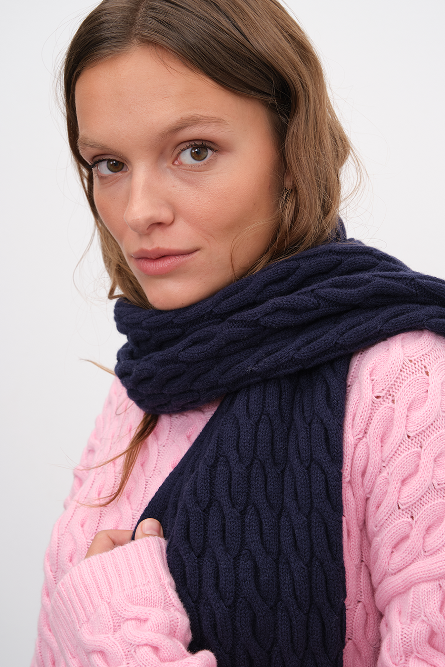 Cable Knit Merino Scarf