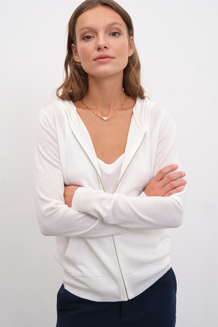 Zipped Lightweight Merino Hoodie