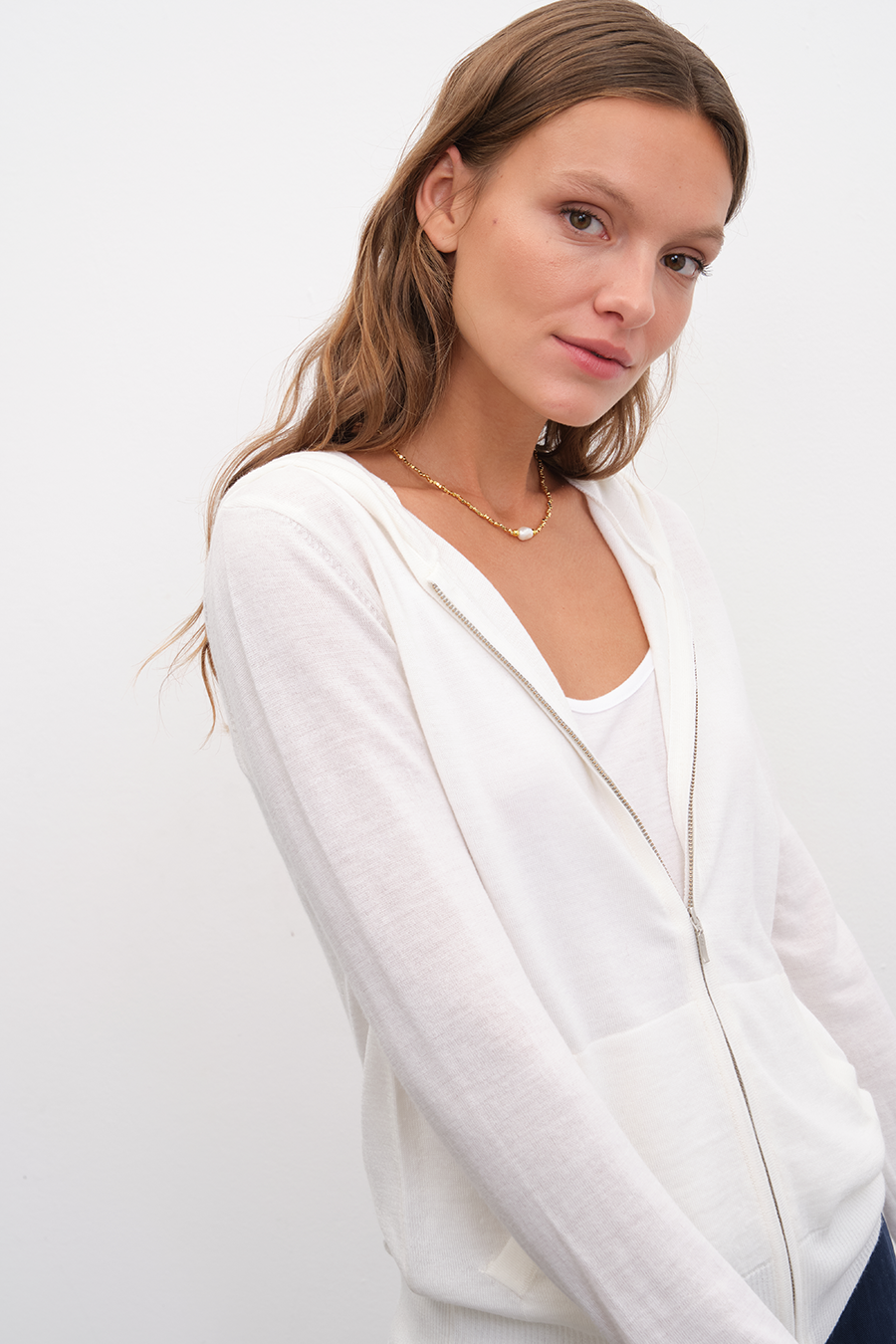 Zipped Lightweight Merino Hoodie