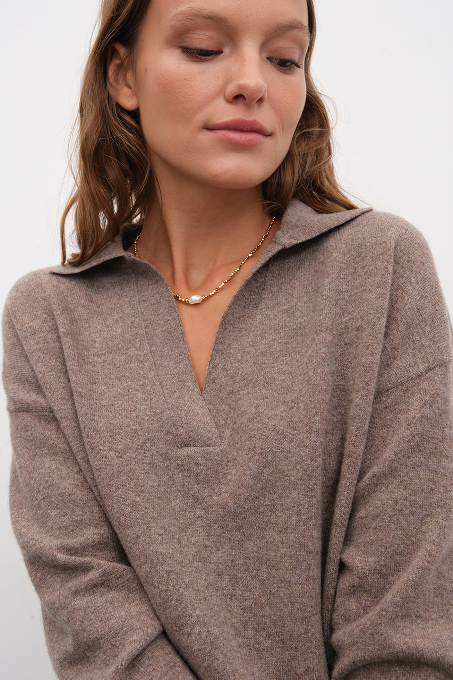 Polo Neck Cashmere Merino Sweater
