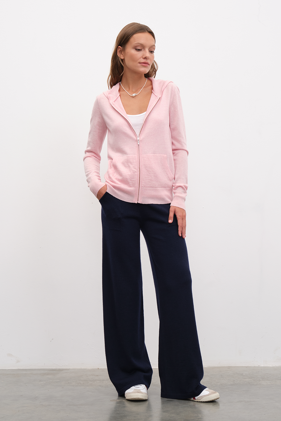 Wide Leg Lightweight Merino Wool Pants