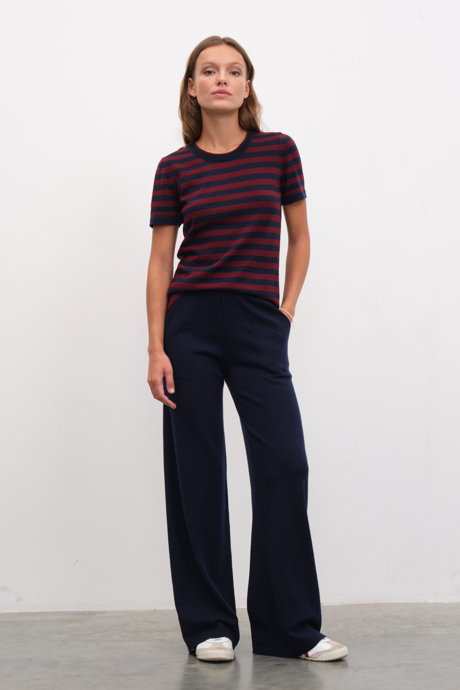 Wide Leg Lightweight Merino Wool Pants