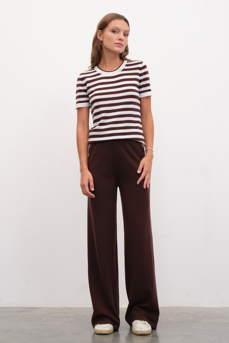 Wide Leg Lightweight Merino Wool Pants