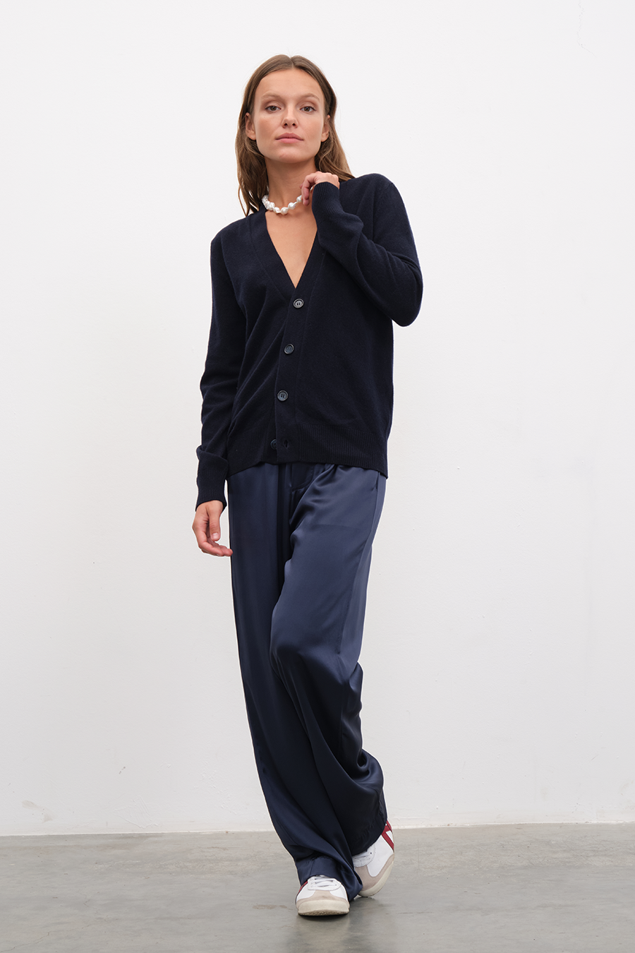 Silk-Satin Wide-Leg Pants
