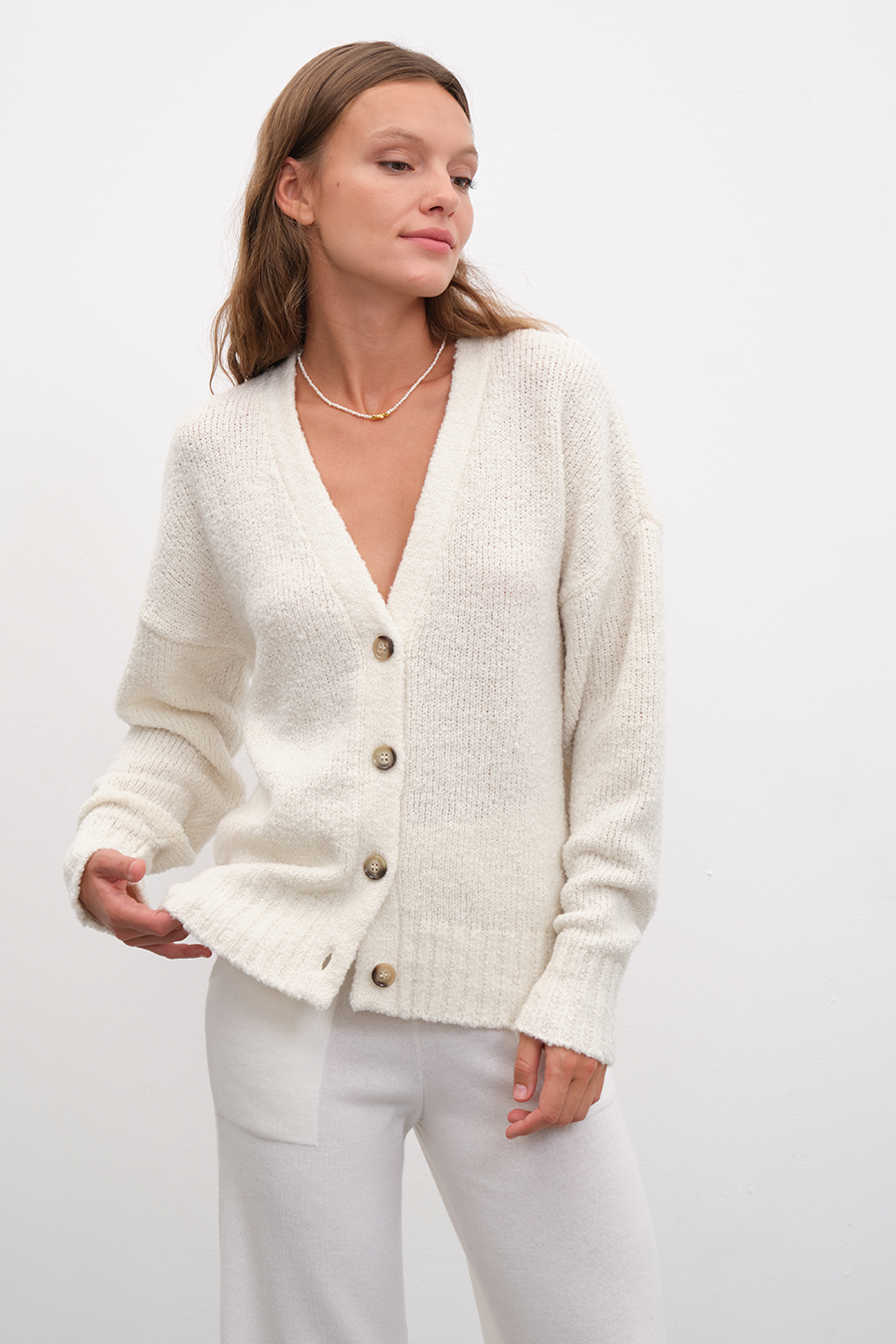 Merino Silk Teddy Cardigan