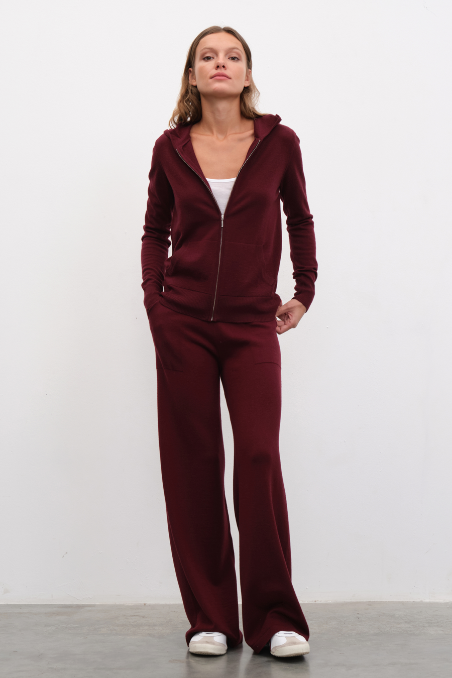 Wide Leg Lightweight Merino Wool Pants