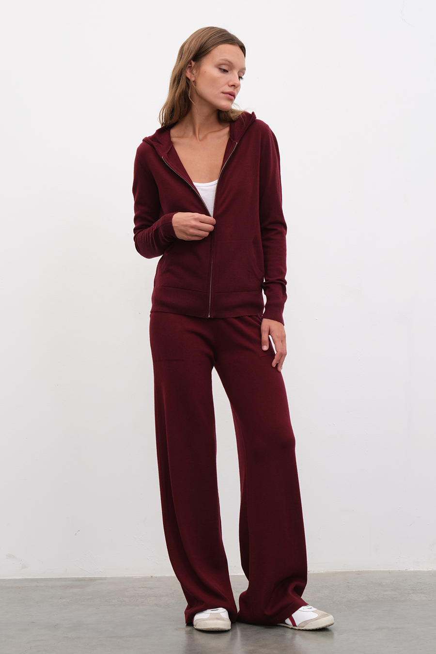 Wide Leg Lightweight Merino Wool Pants
