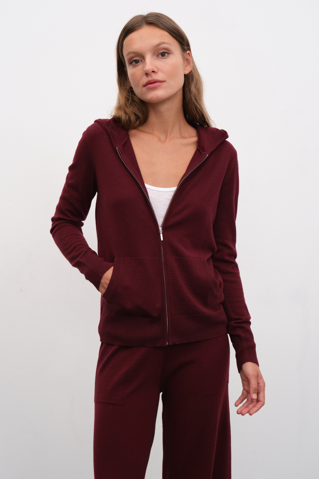 Zipped Lightweight Merino Hoodie