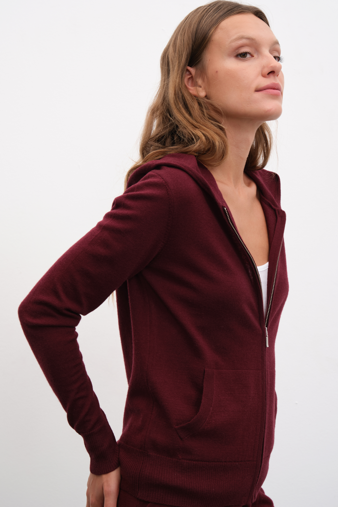 Zipped Lightweight Merino Hoodie