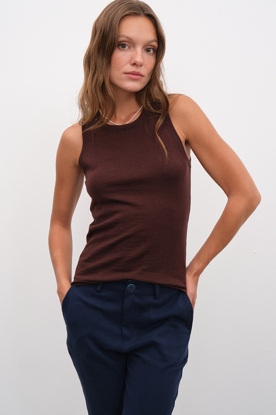 Lightweight Merino Knit Tank Top
