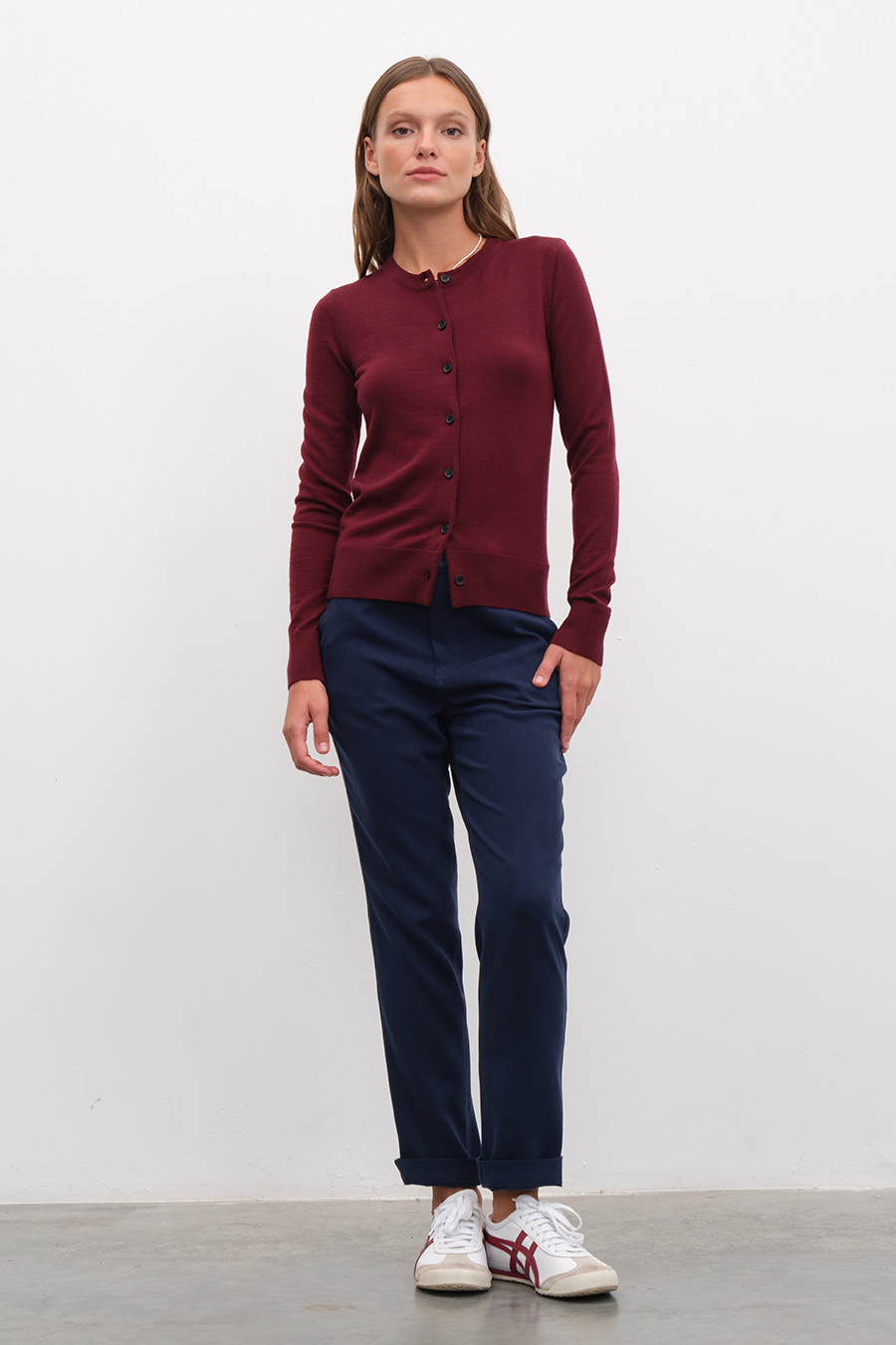 Lightweight Merino Fitted Cardigan