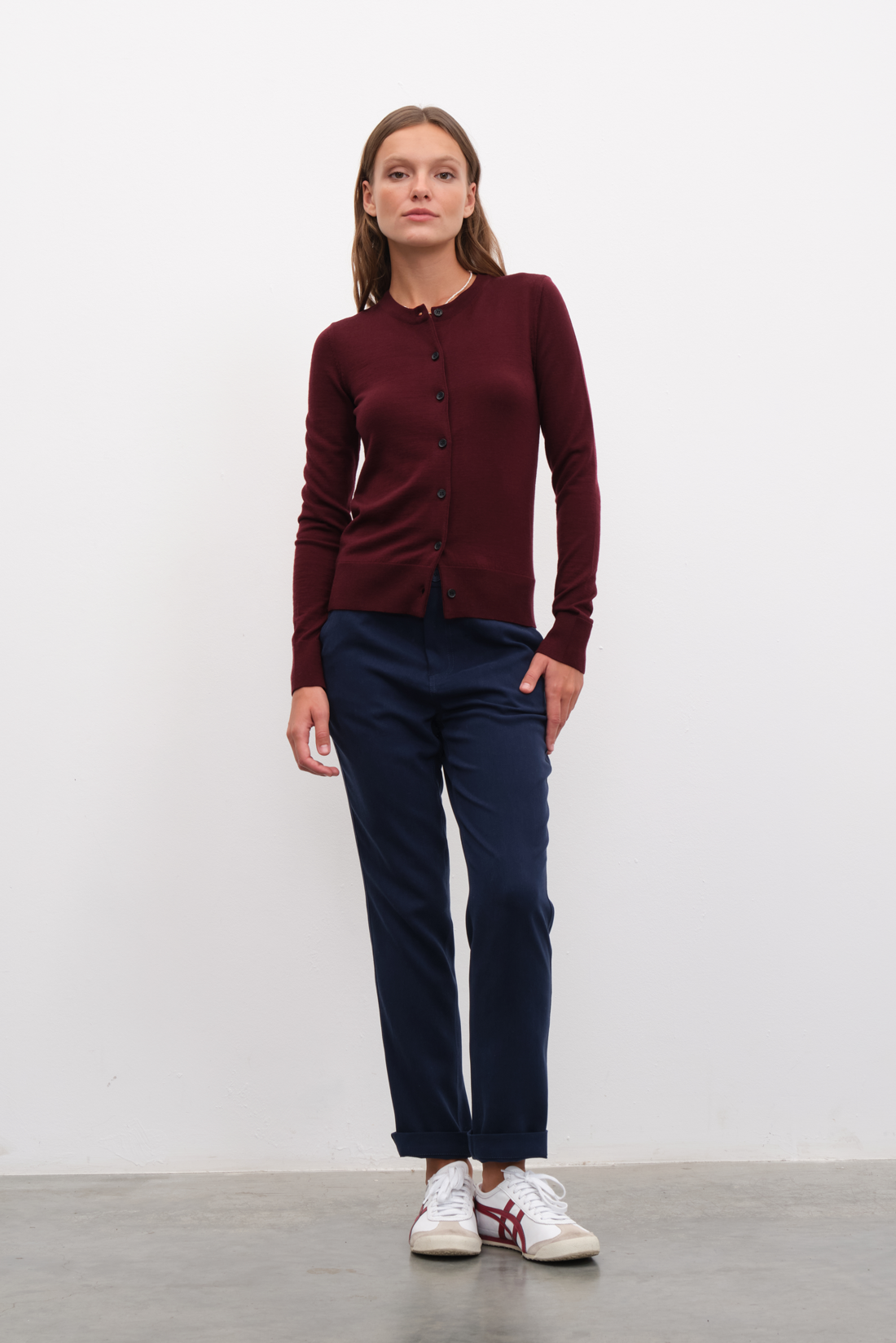 Lightweight Merino Fitted Cardigan