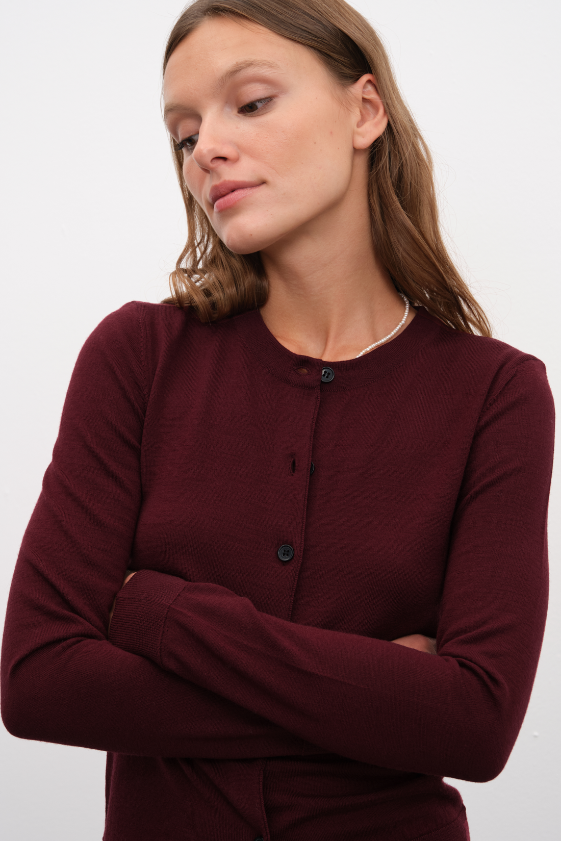 Lightweight Merino Fitted Cardigan