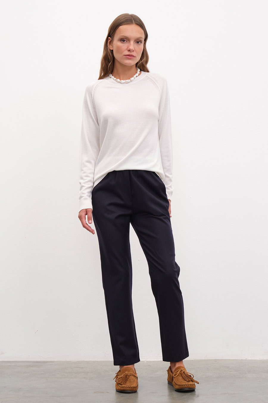 Pull-On Flannel Wool Pants