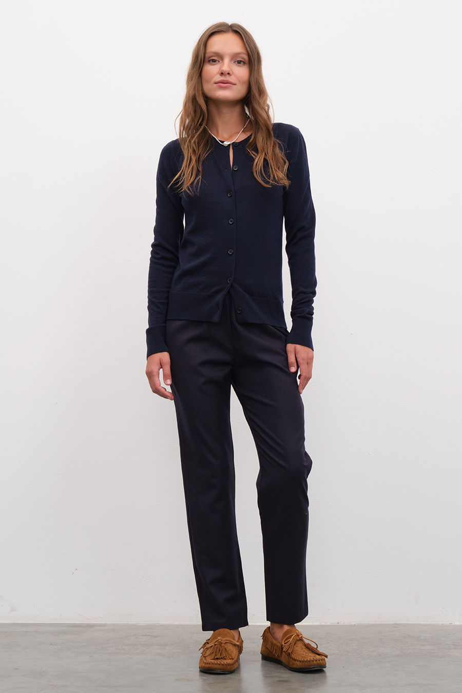 Pull-On Flannel Wool Pants