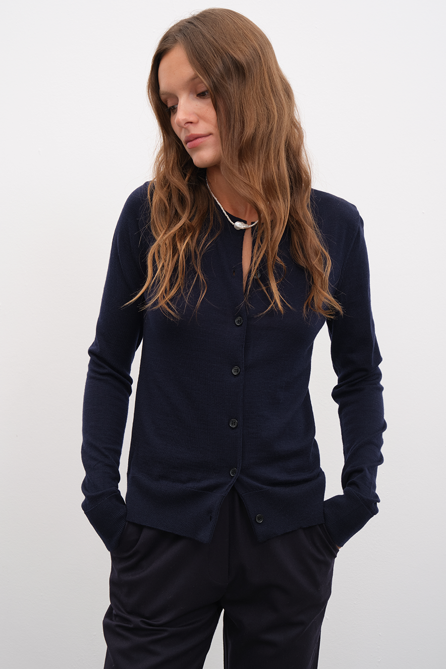 Lightweight Merino Fitted Cardigan