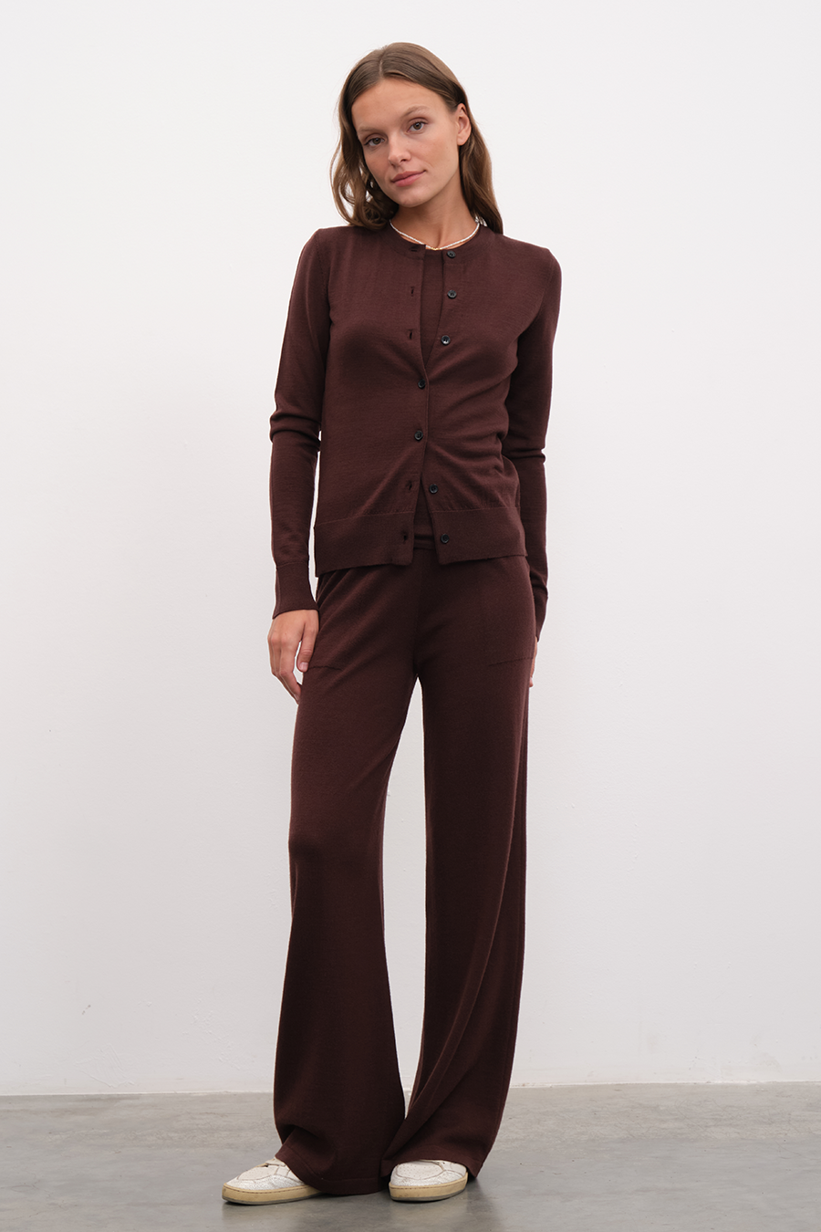 Wide Leg Lightweight Merino Wool Pants