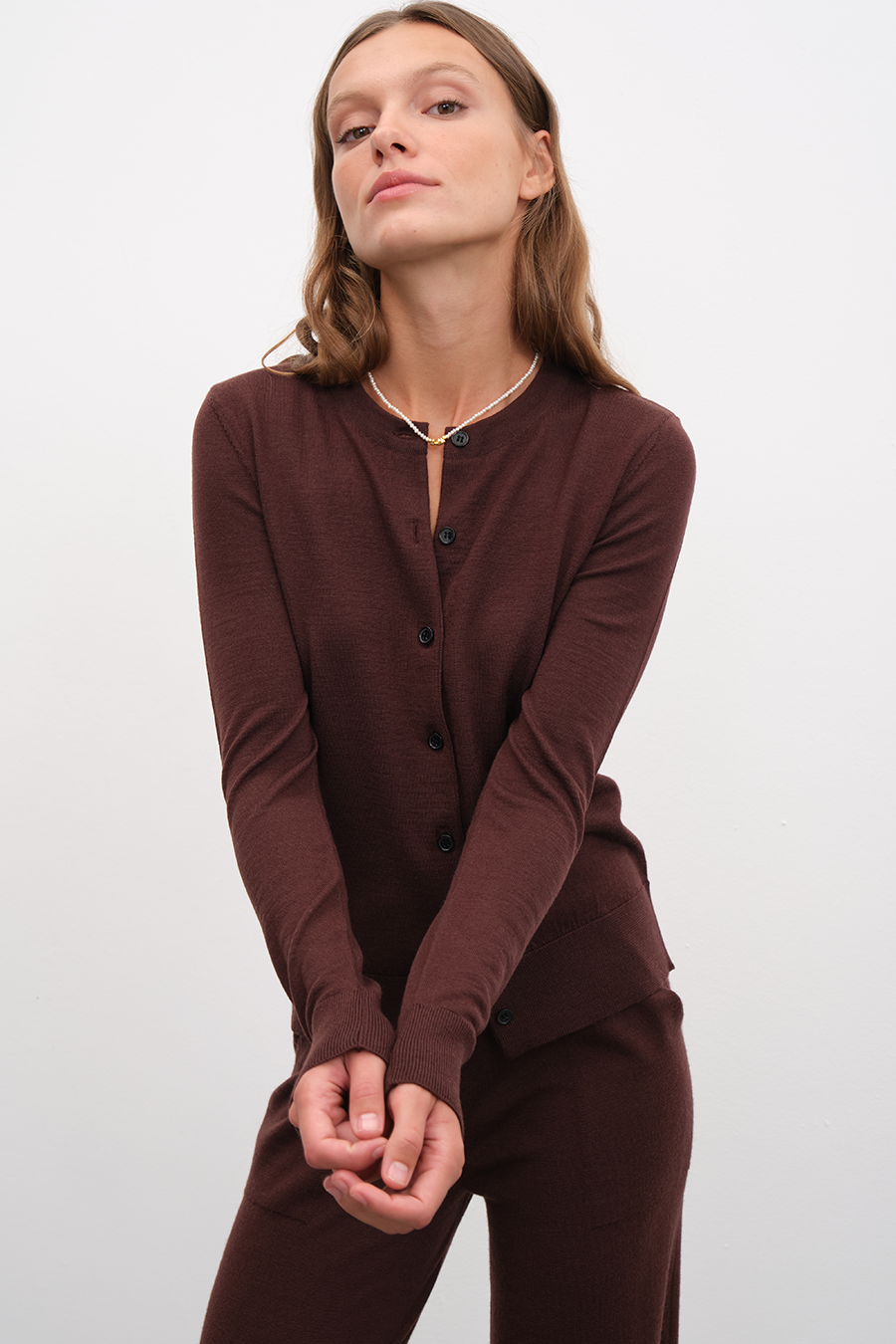 Lightweight Merino Fitted Cardigan