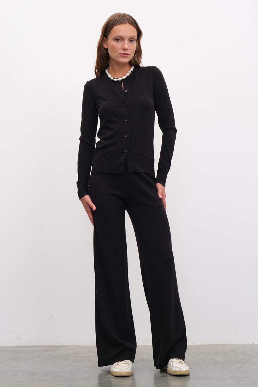 Wide Leg Lightweight Merino Wool Pants