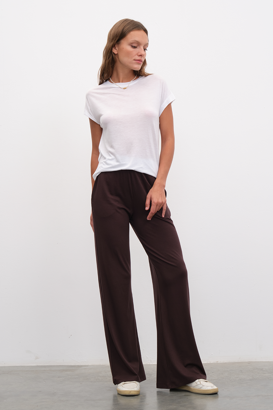 Capped Shoulder T-shirt in Lyocell (TENCEL™)