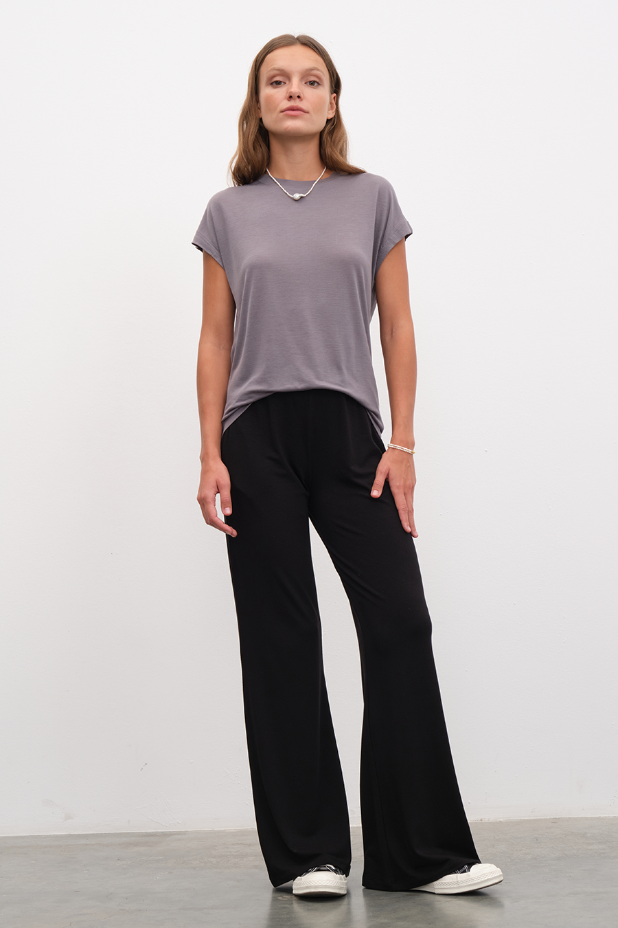 Live-in&#39; Flare Pants in Crepe TENCEL™