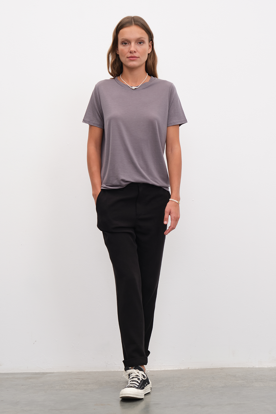 Crew Neck T-shirt in Lyocell (TENCEL™)