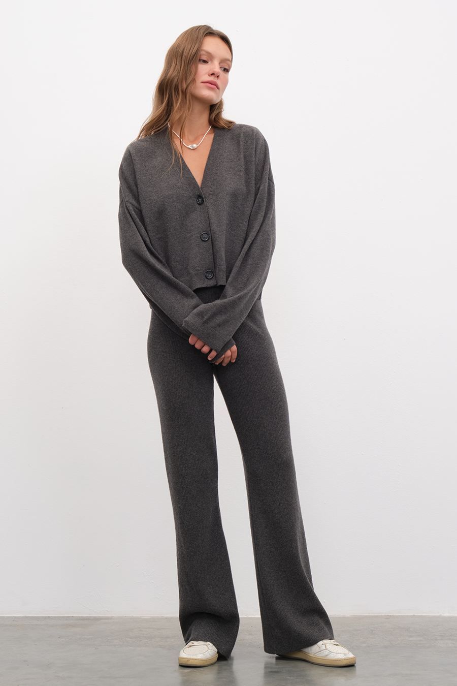 Crop Merino Cardigan