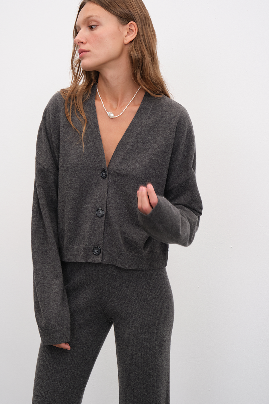 Crop Merino Cardigan
