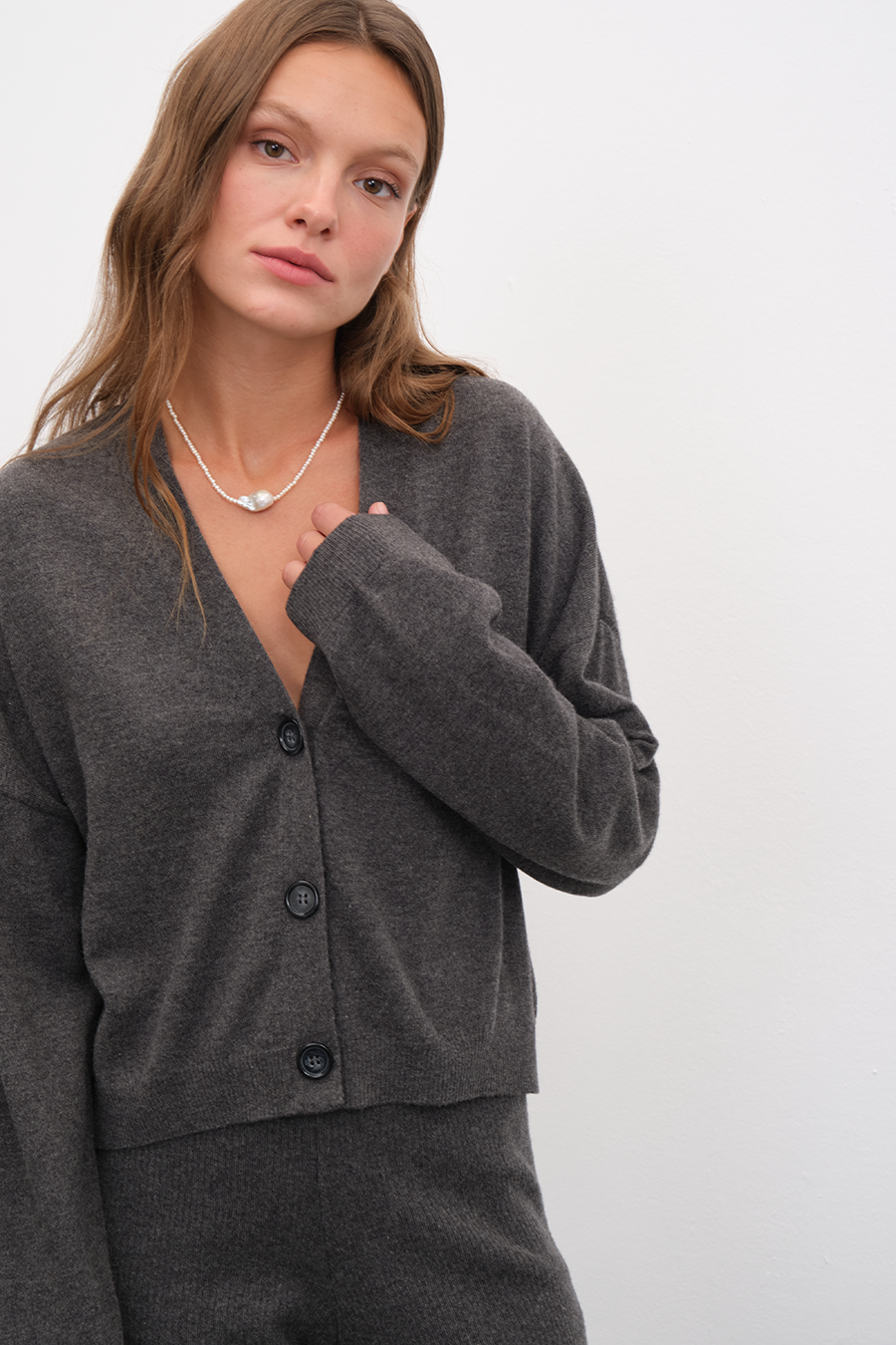Crop Merino Cardigan