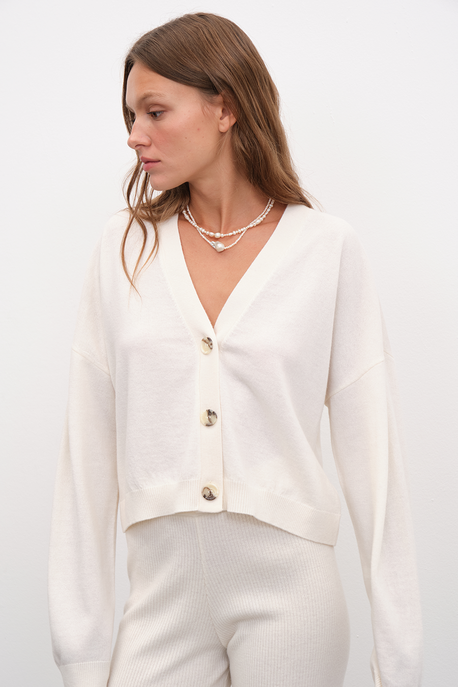 Crop Merino Cardigan