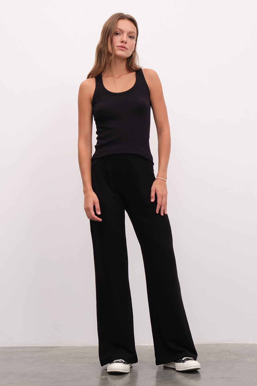 Ribbed Fitted Tank Top in Cotton