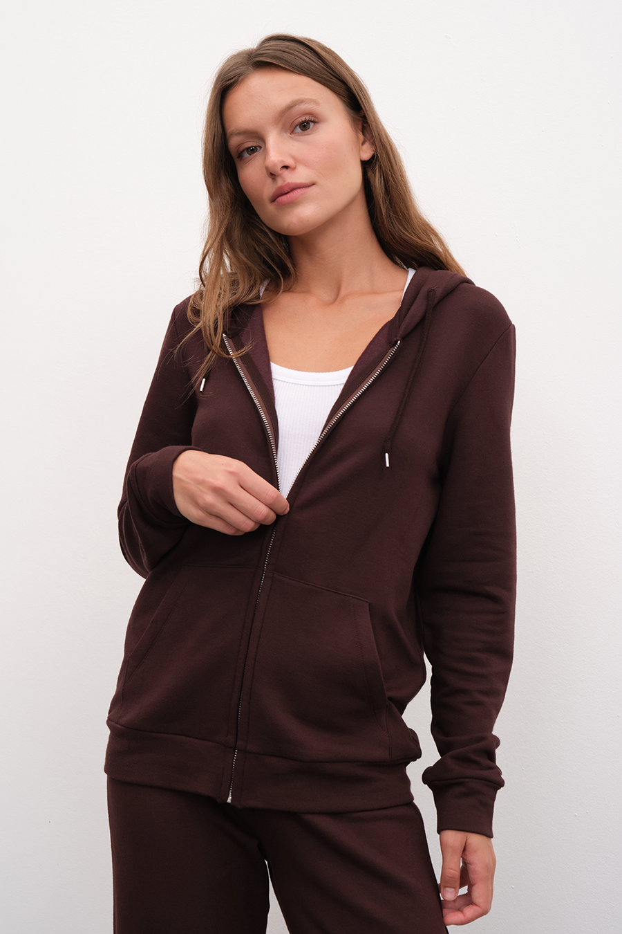 Modal Fleece Zipped Unisex Hoodie