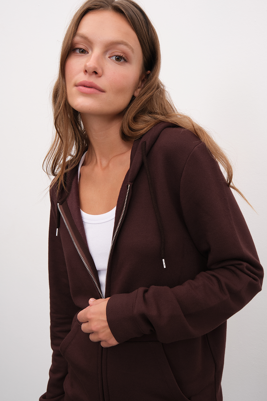 Modal Fleece Zipped Unisex Hoodie