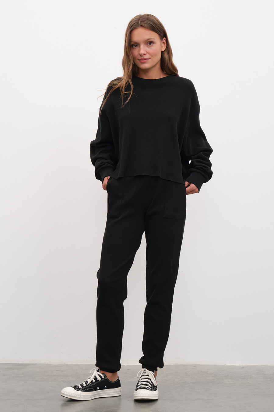 Waffle Cotton Joggers