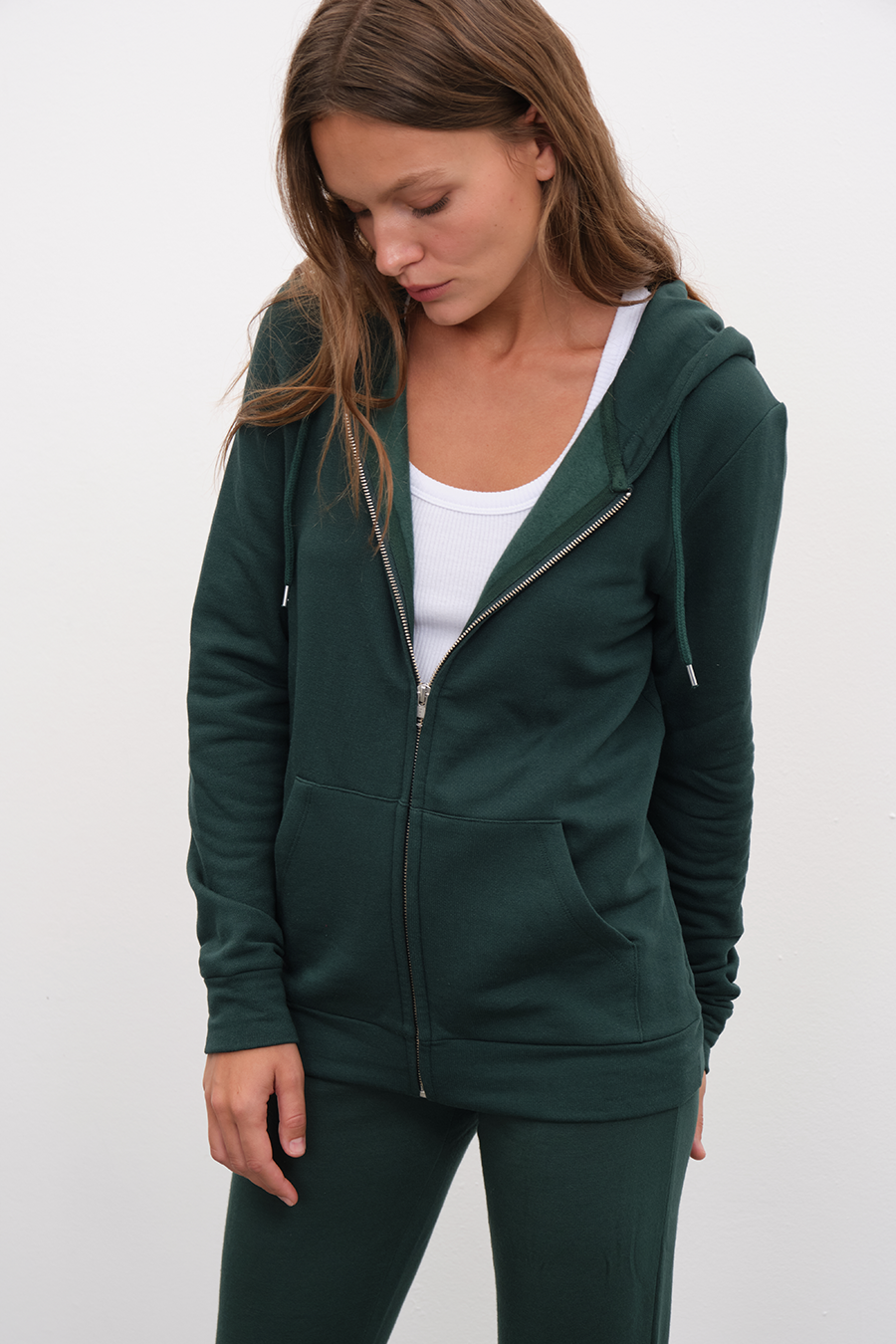 Modal Fleece Zipped Unisex Hoodie