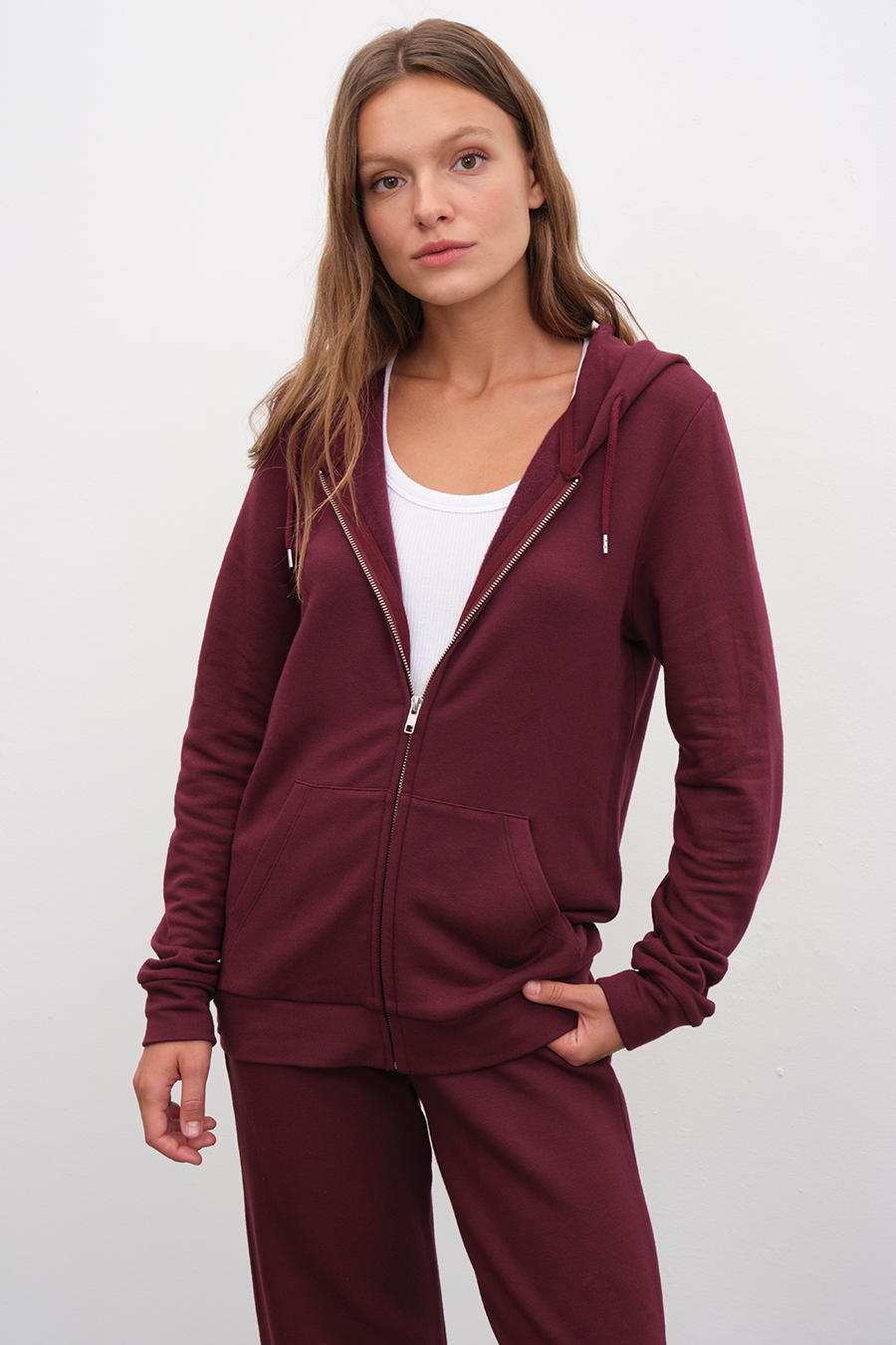 Modal Fleece Zipped Unisex Hoodie