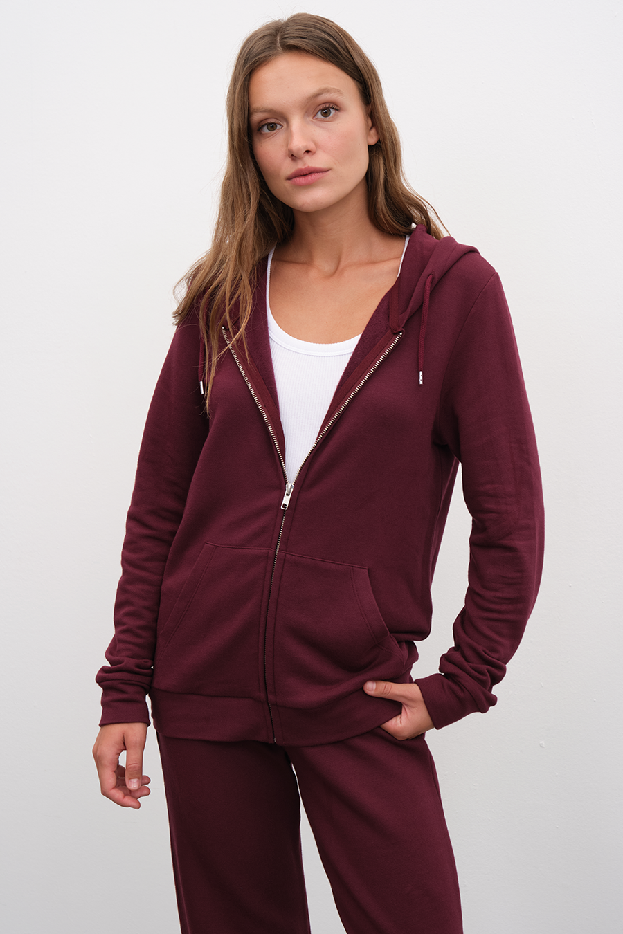 Modal Fleece Zipped Unisex Hoodie