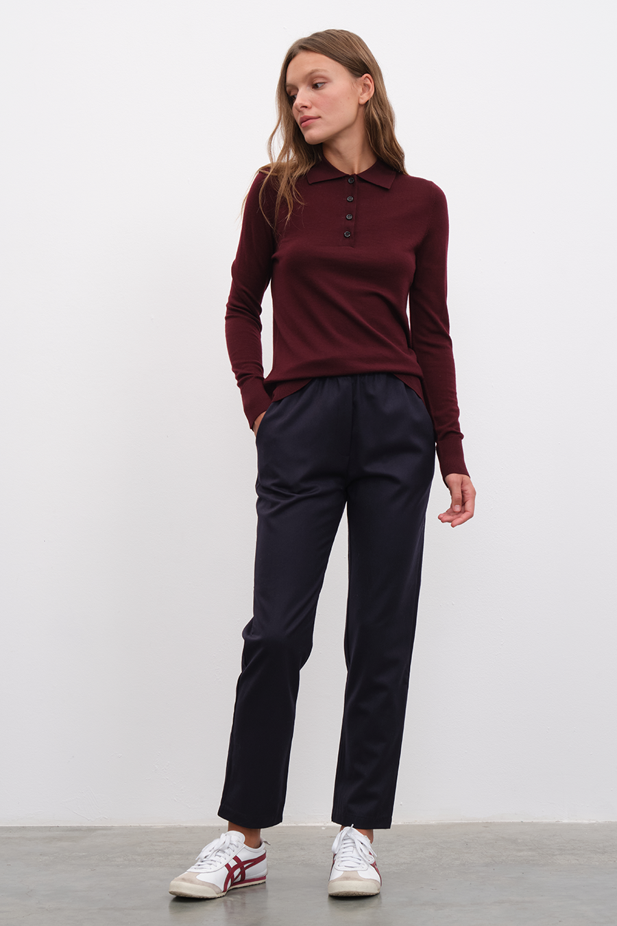 Pull-On Flannel Wool Pants