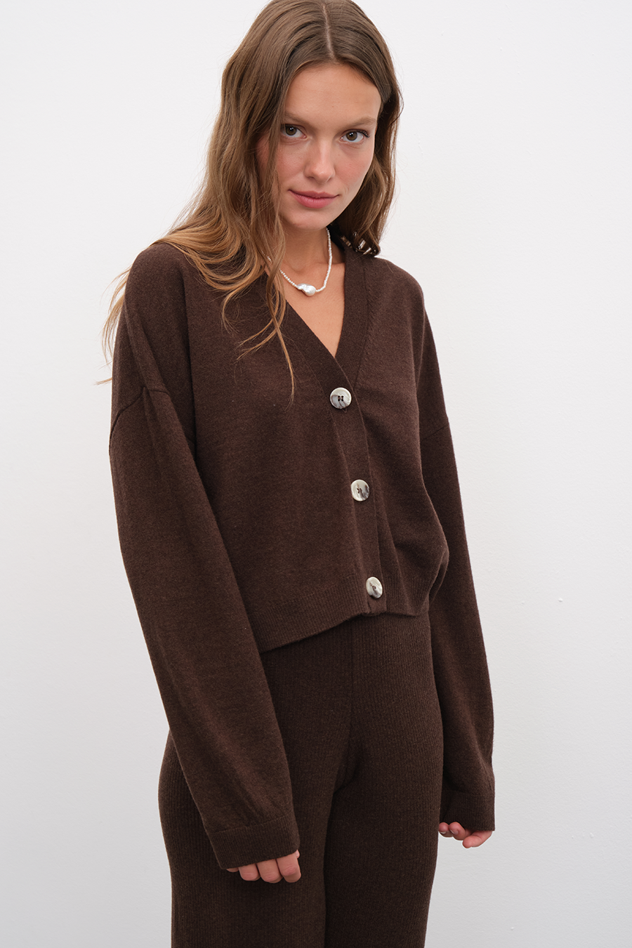 Crop Merino Cardigan