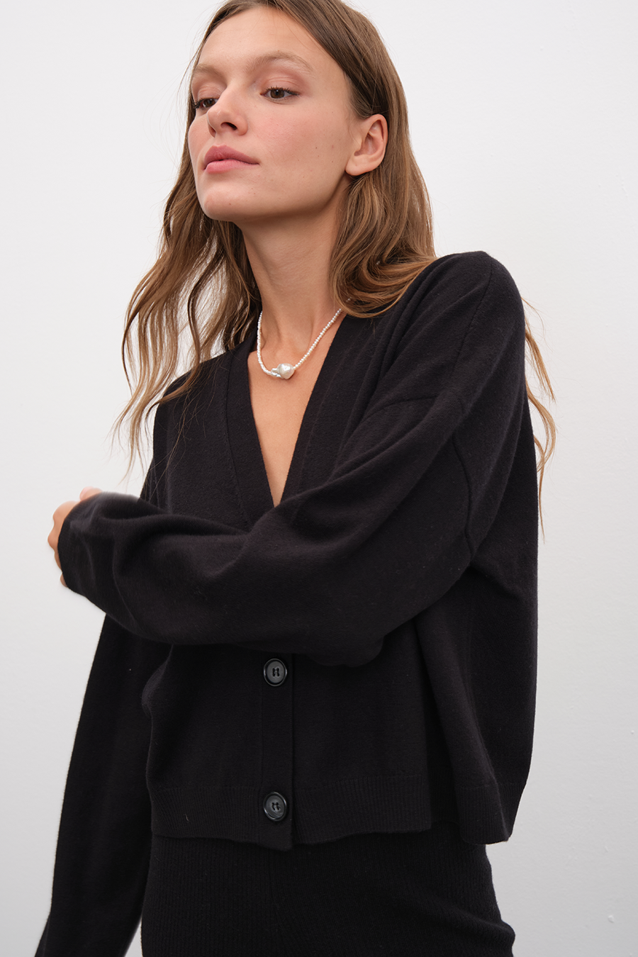 Crop Merino Cardigan