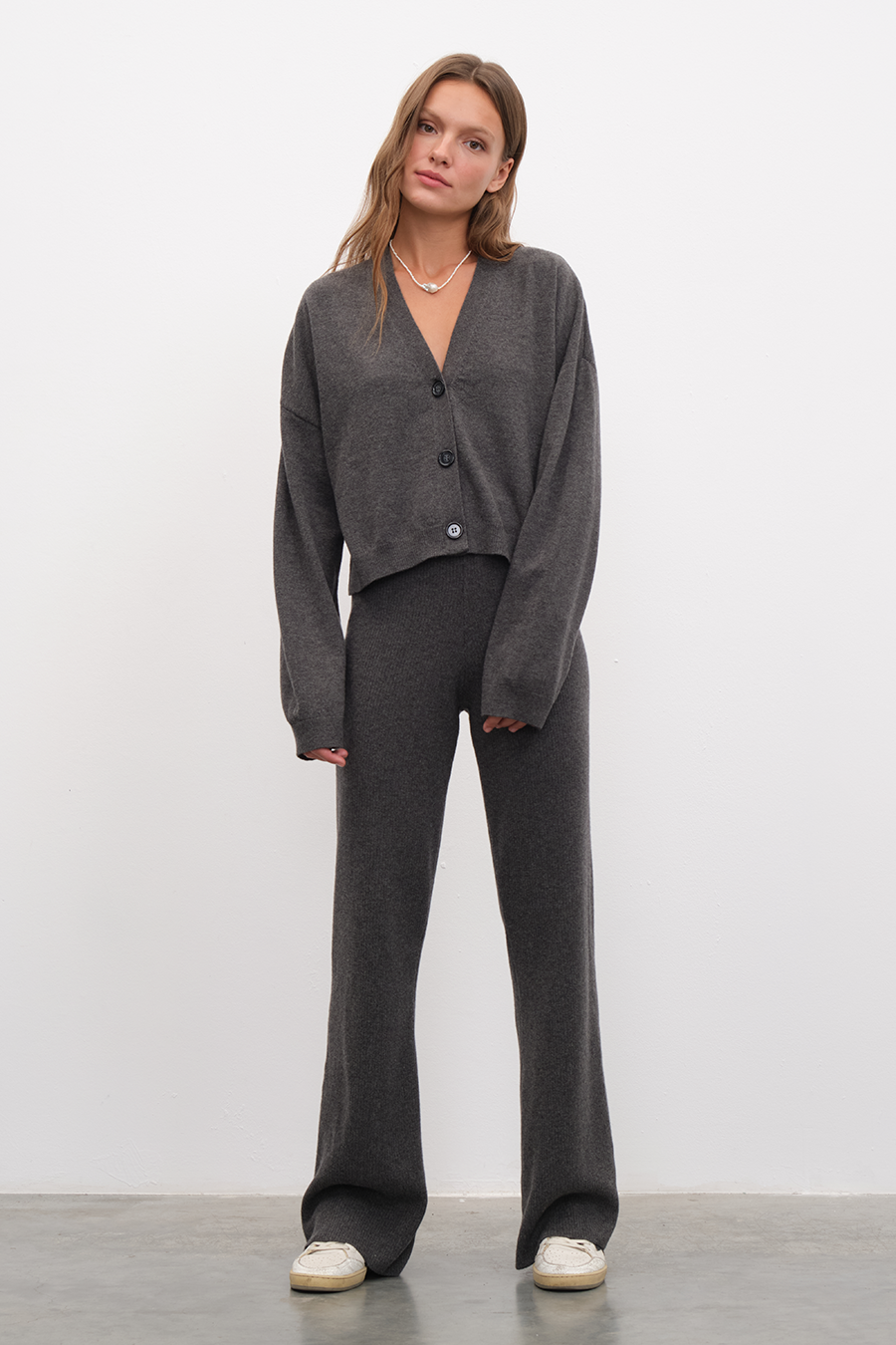 Crop Merino Cardigan