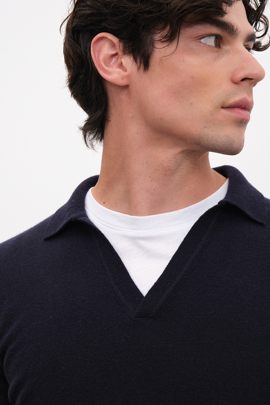 Polo Neck Cashmere Merino Sweater