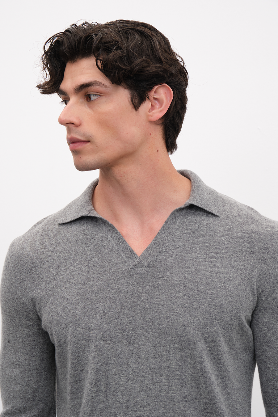Polo Neck Cashmere Merino Sweater